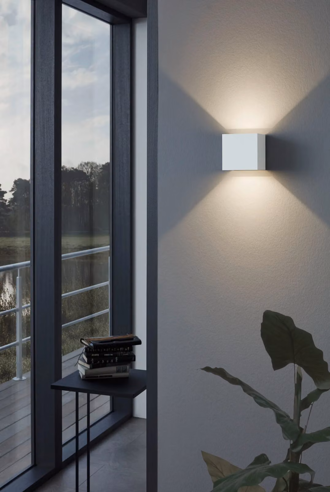 Loops 2 Pack White Adjustable LED Outdoor Wall Flood Light IP54 Aluminium Garden Porch Lamp – 2
