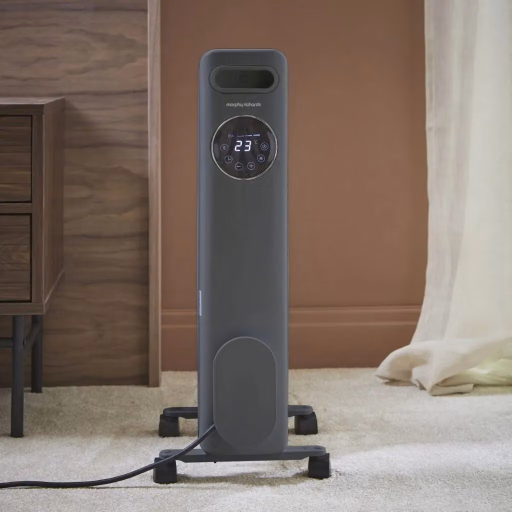 Morphy Richards HeatFlux 1.5kW Digital Oil Filled Radiator with Remote Control, Grey – 3