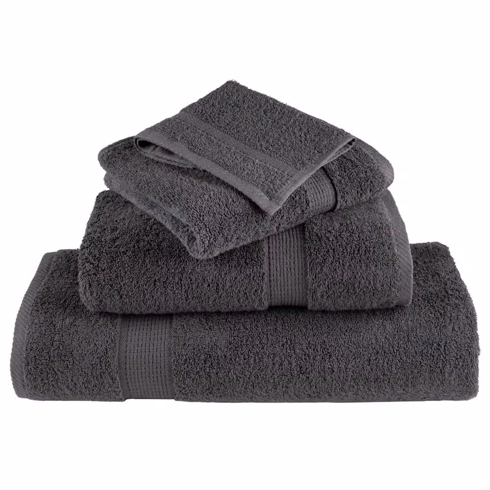 Berkfield Home SOLUND 8 Piece Premium Cotton Terry Towel Set in Anthracite, 600 gsm – 4
