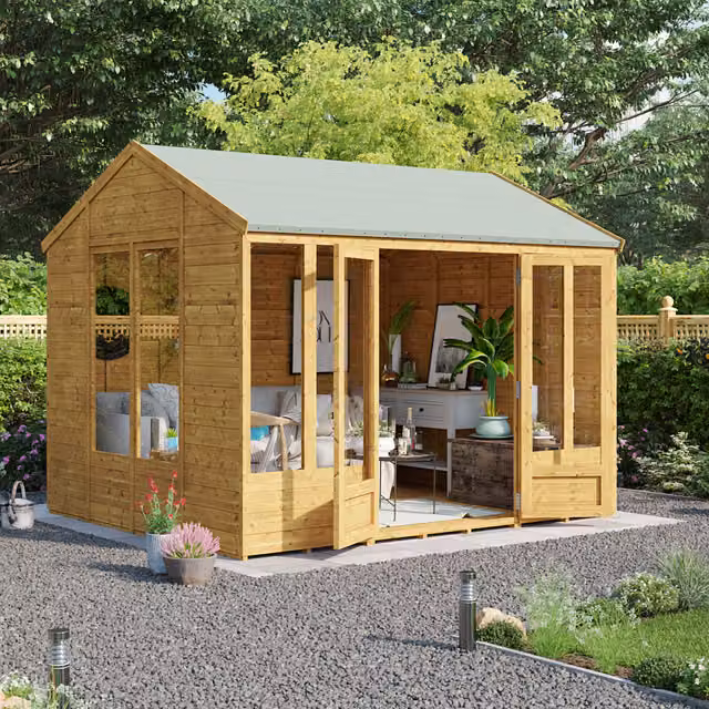 BillyOh Petra Tongue and Groove Reverse Apex Summerhouse in Brown