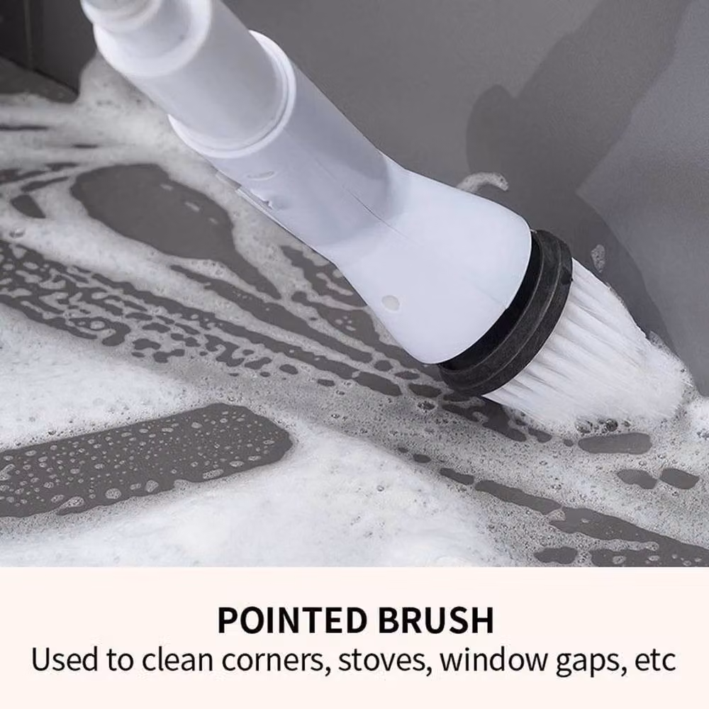 KORVIXA Rechargeable Cordless Spin Scrubber in White – 3
