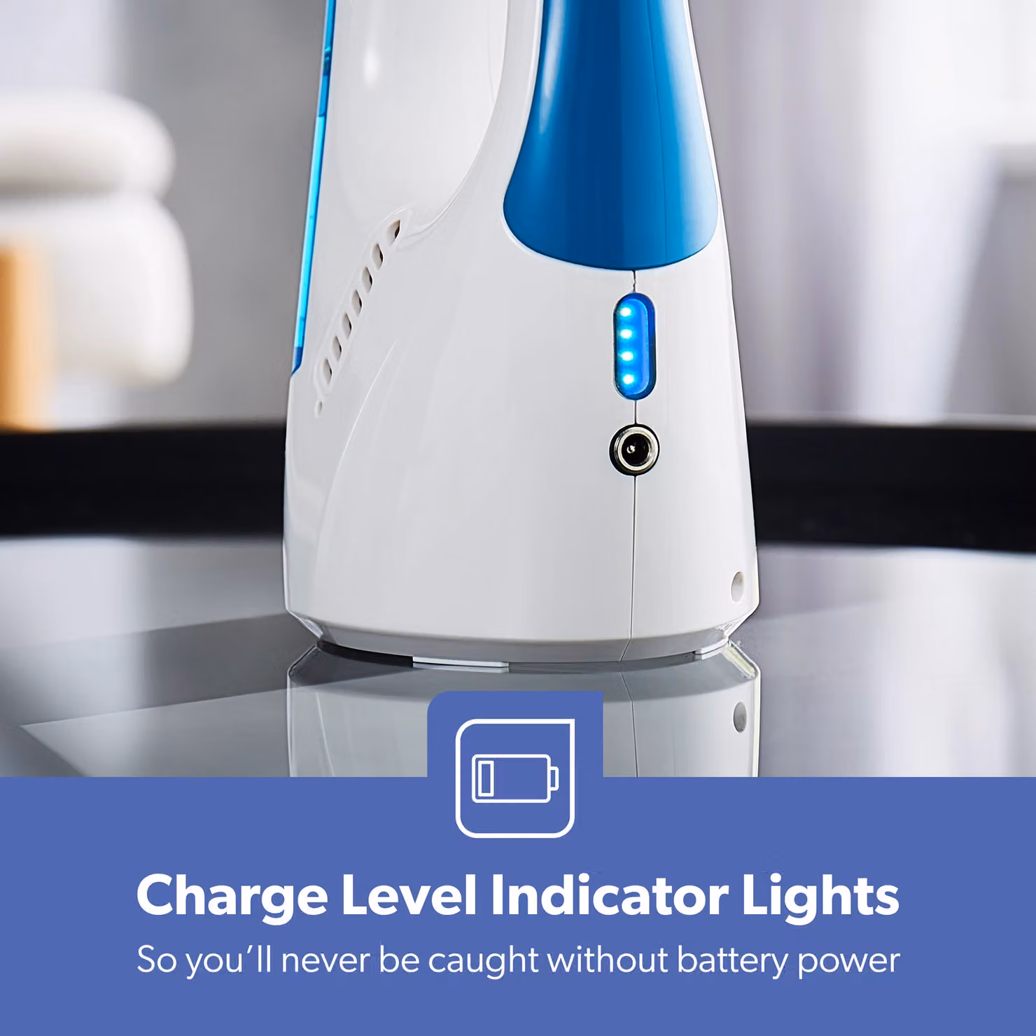 Geepas Cordless 3-in-1 Window Cleaner in Blue with 35 Minute Battery Life – 3