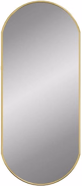 Berkfield Home Oval Wall Mirror in Gold, W: 70 cm, H: 30 cm – 1