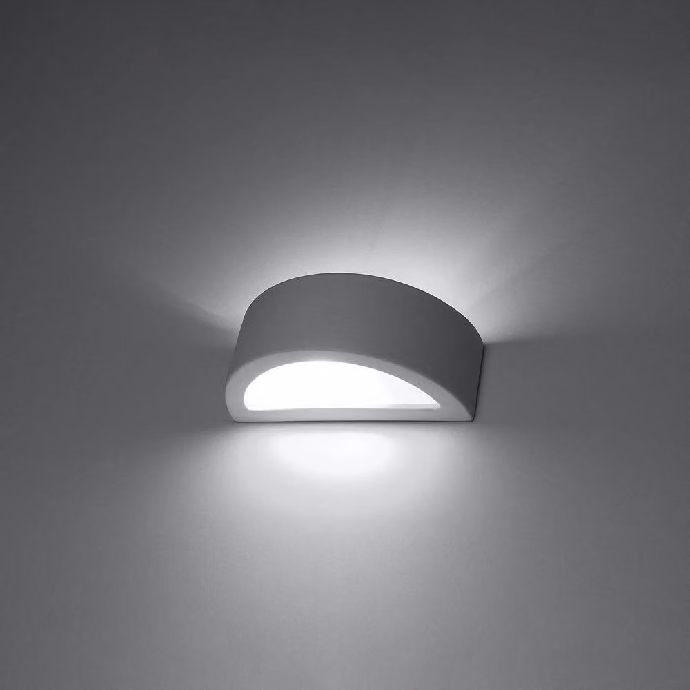 Sollux Lighting Modern White Ceramic Wall Lamp, W/D/H: 15 x 30 x 9 cm – 2