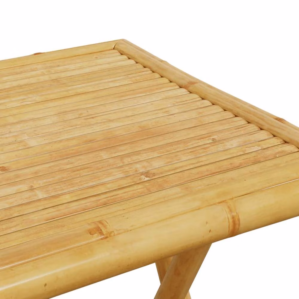 Berkfield Home Folding Bamboo Garden Table in Brown, W/D/H: 55 x 55 x 75 cm – 3