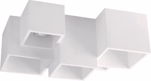 Netlighting Foster White Paintable Plaster Ceiling Lamp with GU10 Socket