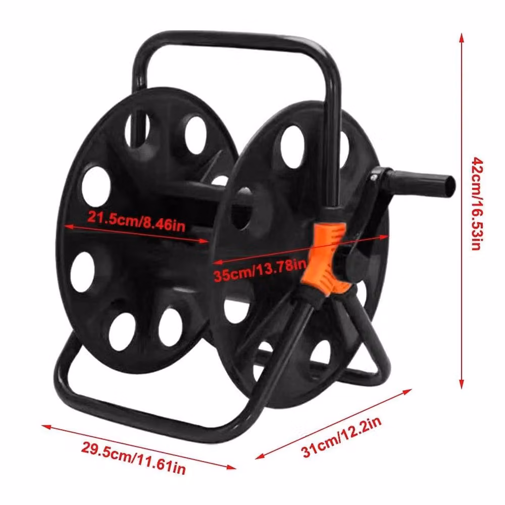 Hinsinc Portable Garden Hose Reel Trolley in Black – 2