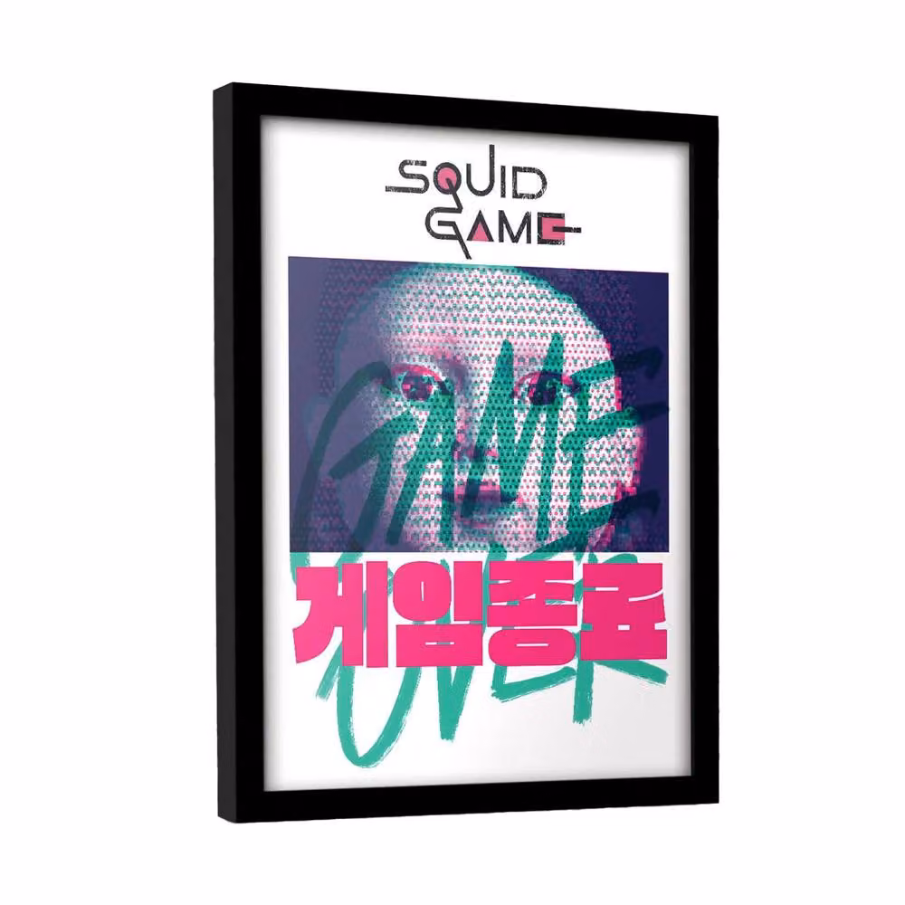 Netflix Game Over Multicolour Framed Paper Poster in White – 2