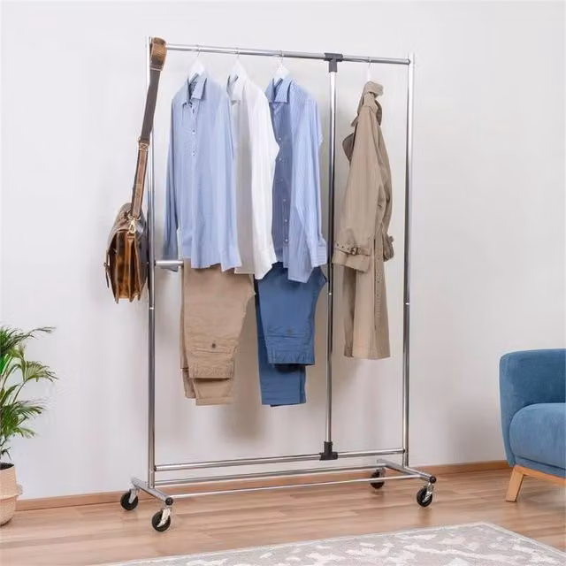 Tatkraft Silver Metal Continuous Linear Clothes Rail – 1