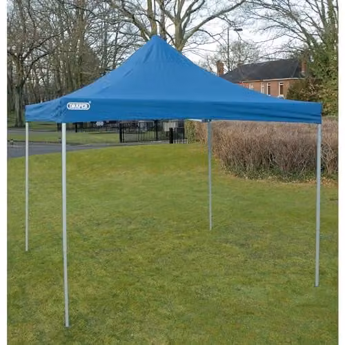 Draper 76942 Folding Gazebo, Blue, W: 300 cm x D: 300 cm – 2