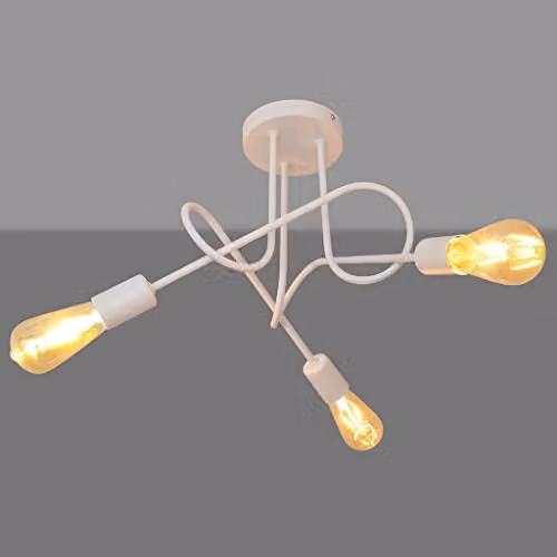 Netlighting Helam Oxford Multi Arm Semi Flush Ceiling Light in White, Diameter: 50 cm – 2