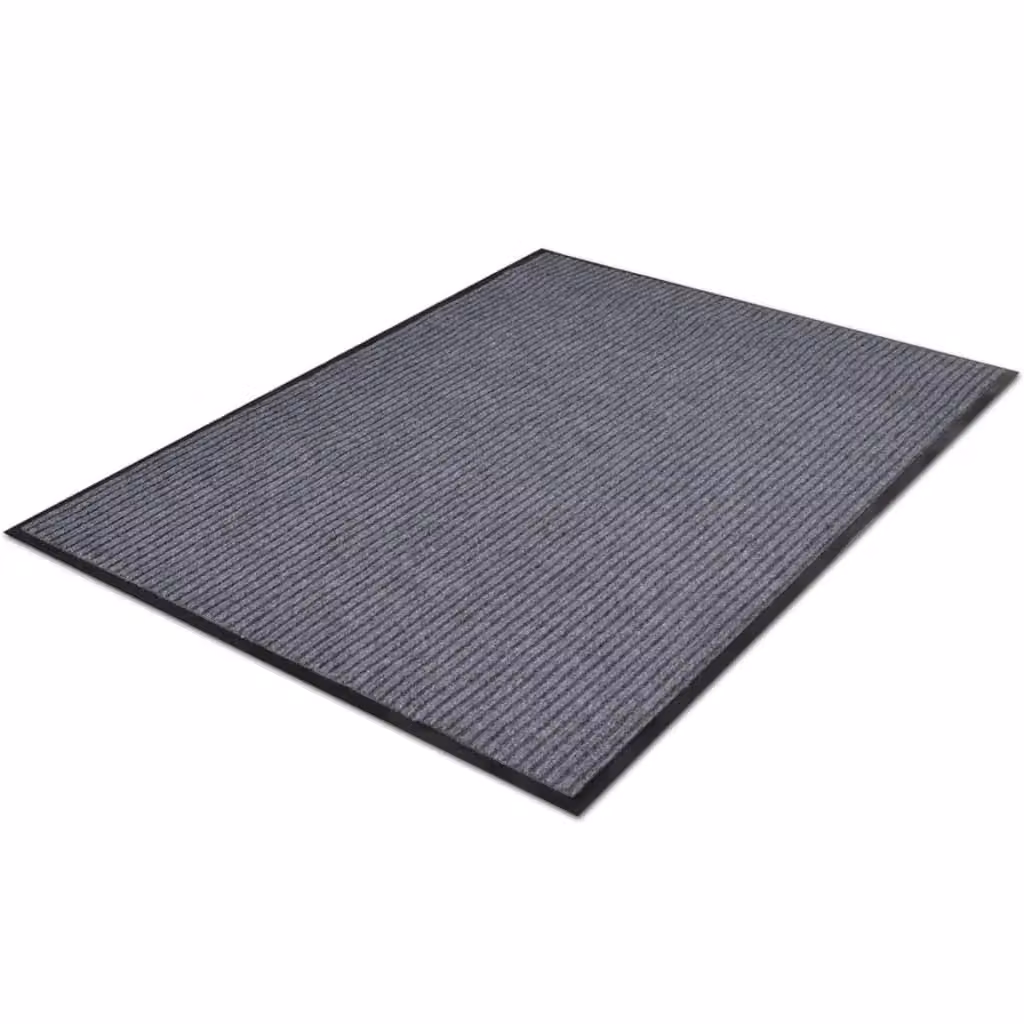 Berkfield Home Non-Slip PVC Door Mats, 2 Pack, Grey, W: 90 cm, D: 60 cm – 2