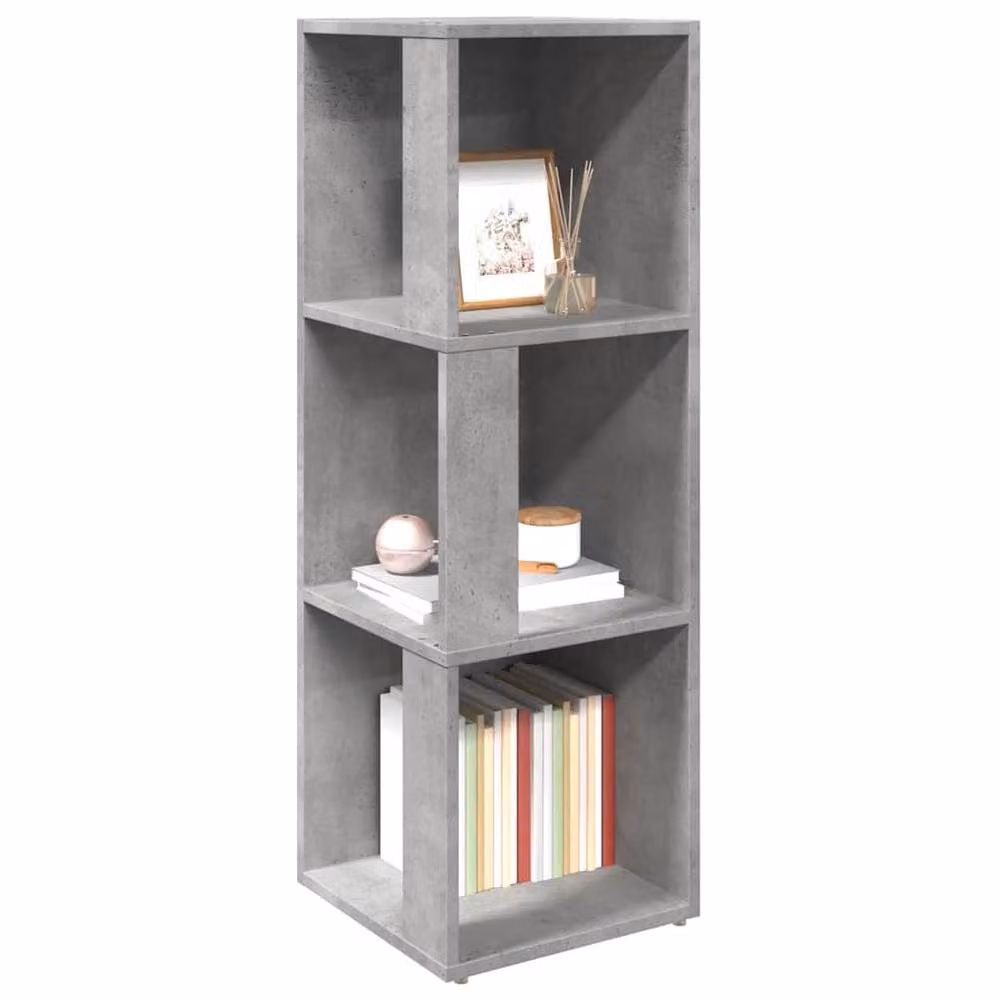 Berkfield Home Modern Corner Cabinet in Concrete Grey, W/D/H: 33 x 33 x 100 cm – 3