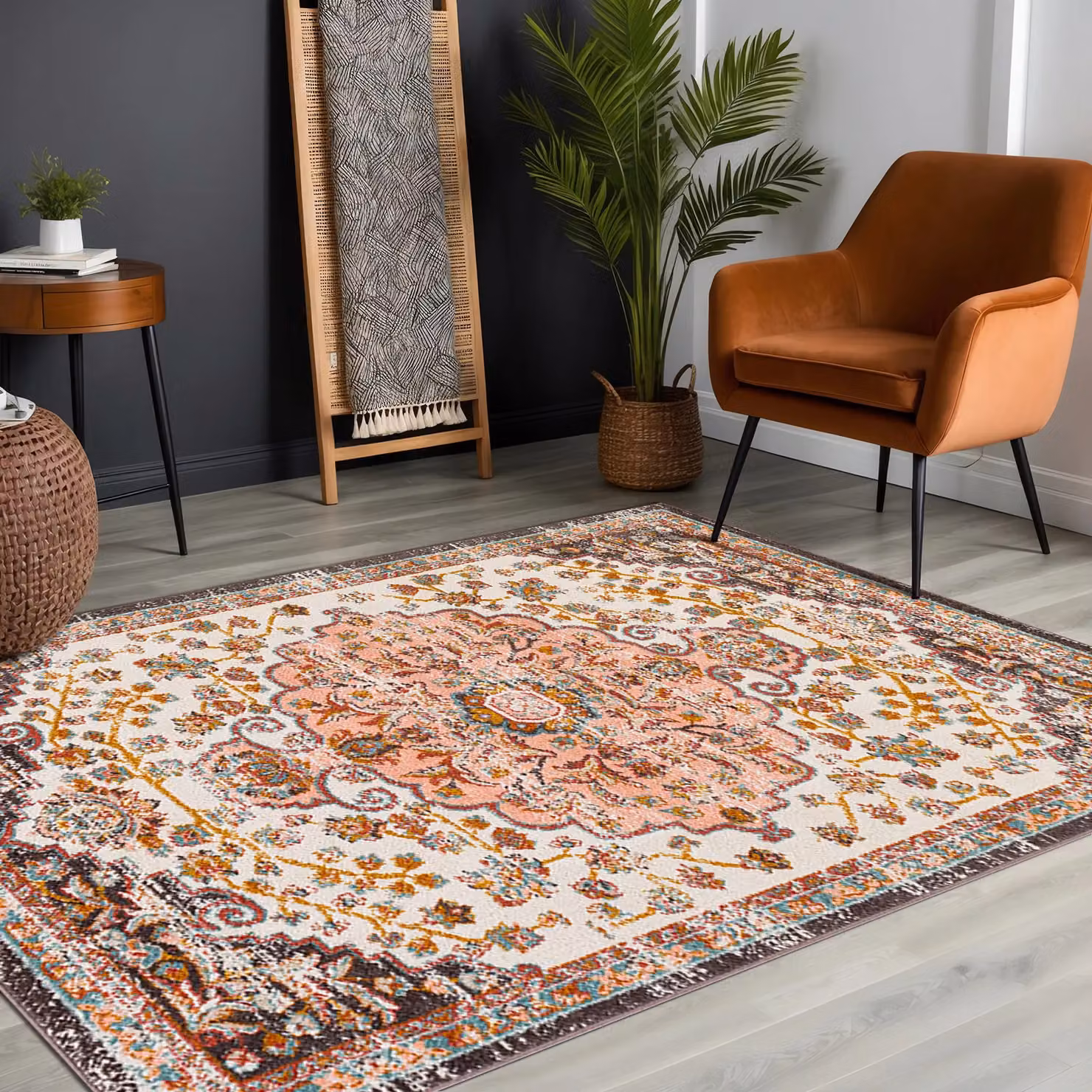 Livabliss Ankara Vintage Boho Oriental Rug in Red, Pink and Yellow, W: 120 cm, L: 170 cm – 4