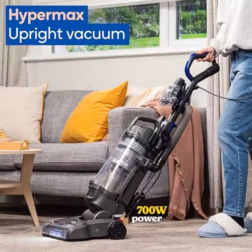 Russell Hobbs RHUV7001 Hypermax Upright Vacuum Cleaner in Grey and Blue with Multi-Cyclonic Filtration, LED Headlight and Pet Hair Functionality – 4