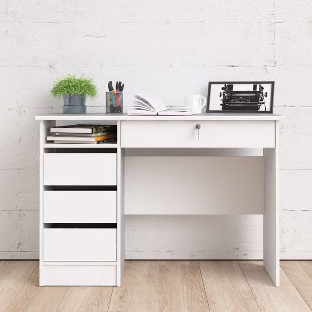Furniture To Go Handle-Free Function Plus Writing Desk in White