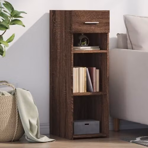 vidaXL Modern Sideboard in Brown Oak, W/D/H: 30 x 42.5 x 93 cm – 2