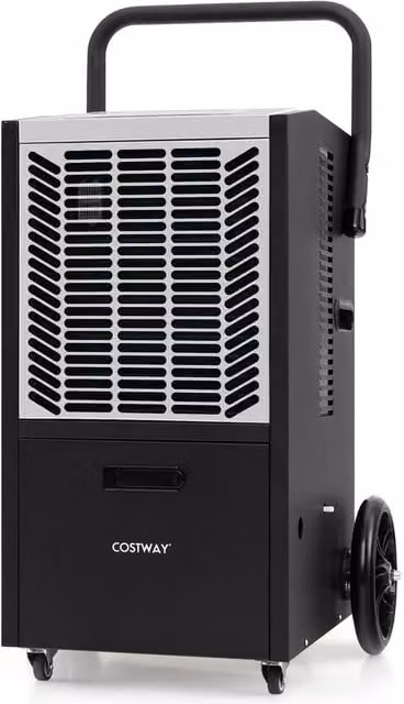 Costway Industrial Commercial Dehumidifier with 24H Timer, Black and Multicolour – 1