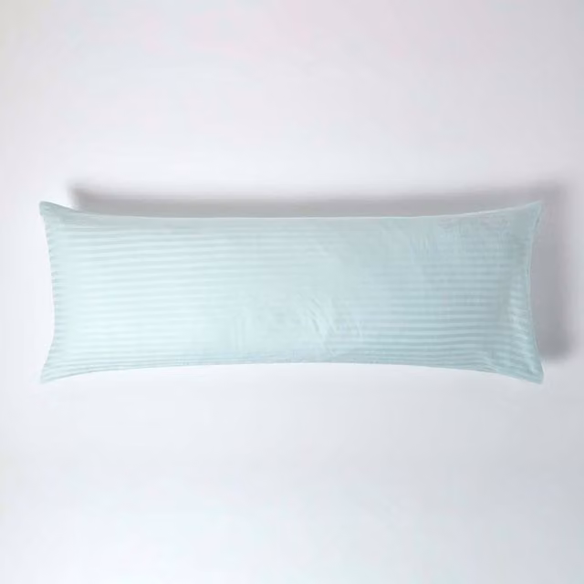 Homescapes Blue 330 Thread Count Egyptian Cotton Percale Body Pillowcase