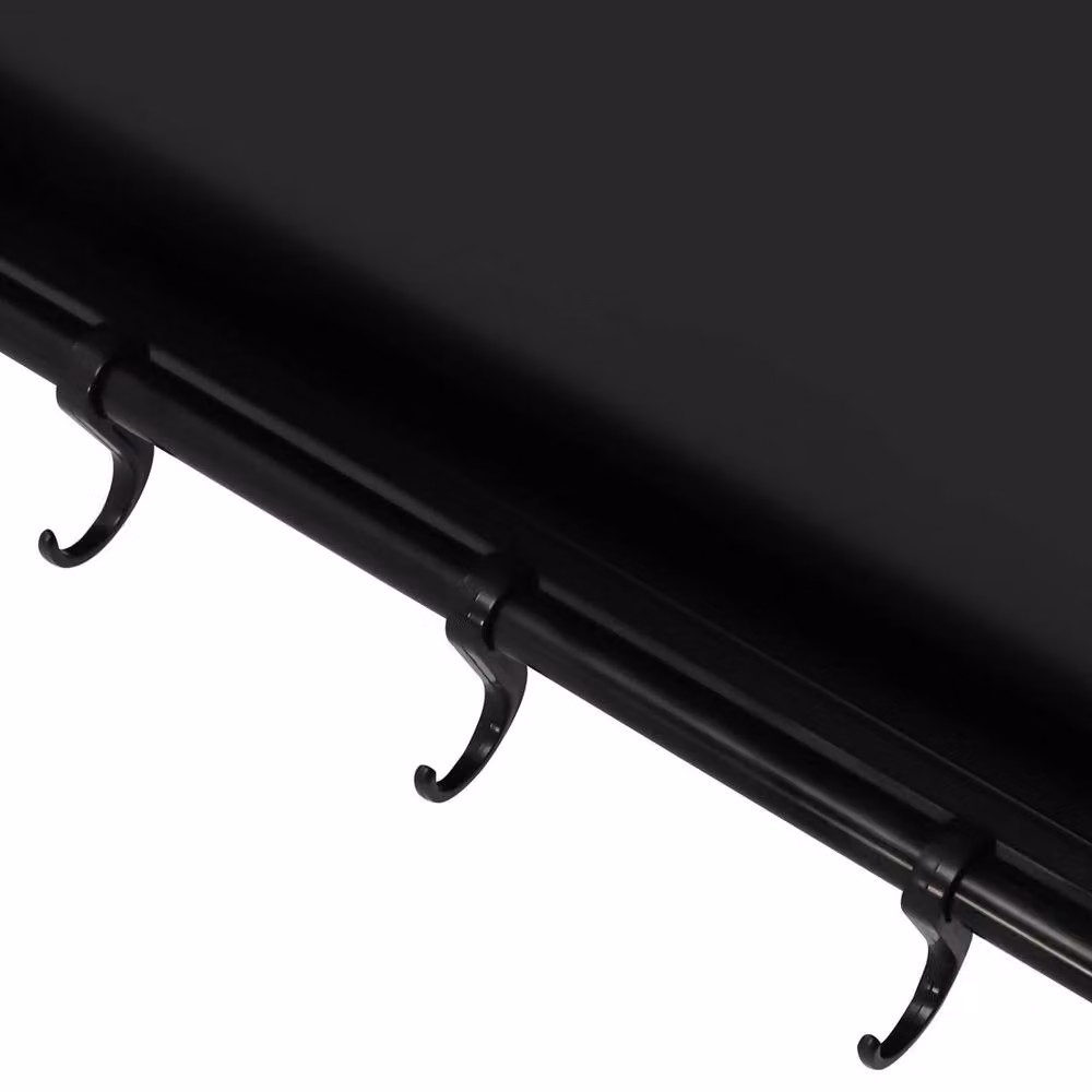 Ventryn Black Wall Mounted Metal Microwave Shelf with Fixing Kit, W: 48.16 cm, D: 38.0 cm, H: 30.0 cm – 4