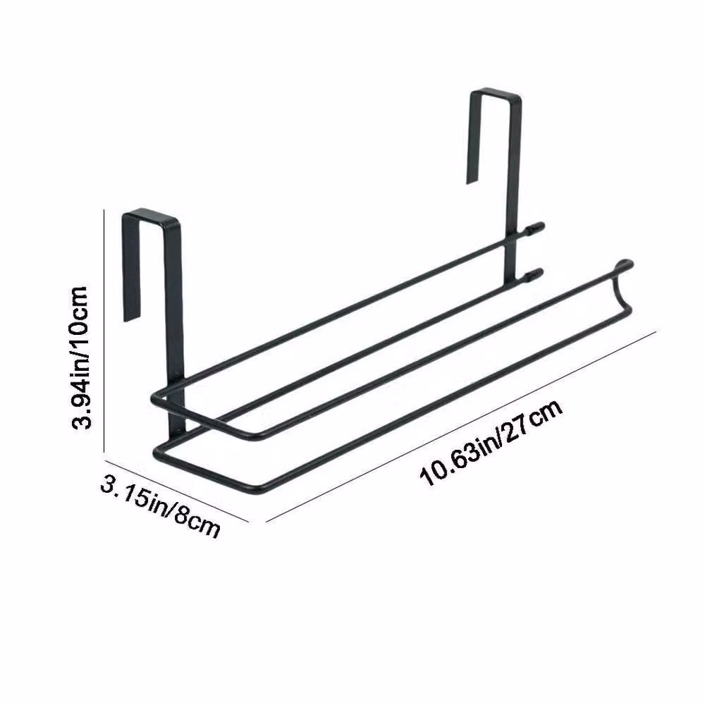Kelvenix Metal Wall Mounted Under Cabinet Paper Towel Holder in Black – 2
