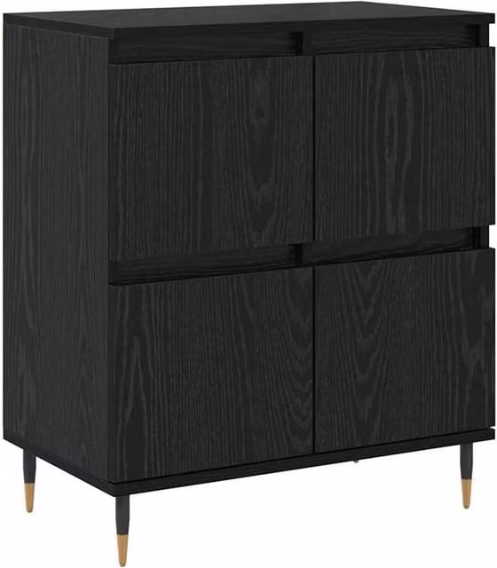 Berkfield Home Modern Black Sideboard with Storage Door, W/D/H: 60 x 35 x 70 cm