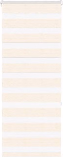 Berkfield Home Zebra Blind in Marble Beige, Polyester Fabric, W: 65 cm, H: 150 cm