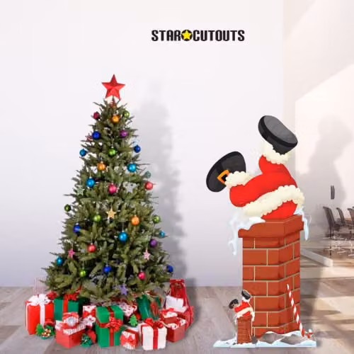 Star Cutouts SC1651 Santa Claus In Chimney Multicolour Cardboard Cutout – 5