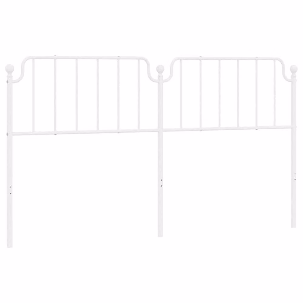 Berkfield Home Minimalist Metal Headboard in White – 2