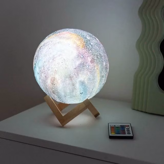 EONLION Neptune Planet LED Bedside Lamp with Remote Control, Multicolour, Diameter: 18 cm – 1