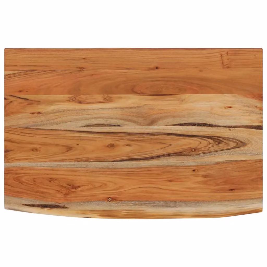Berkfield Home Rectangular Solid Wood Acacia Live Edge Wall Shelf, Brown, W: 70 cm, D: 40 cm, H: 2.5 cm – 2