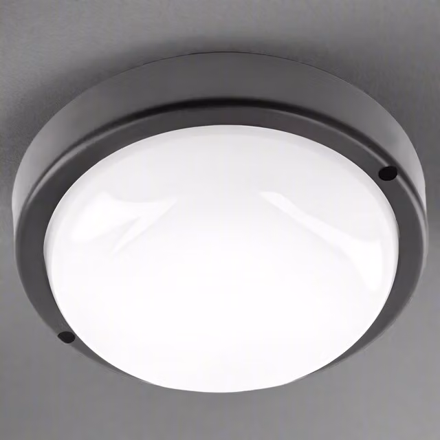 CGC KODO Black Round LED Surface Mount Ceiling and Wall Light, 8W, Diameter: 15.5 cm