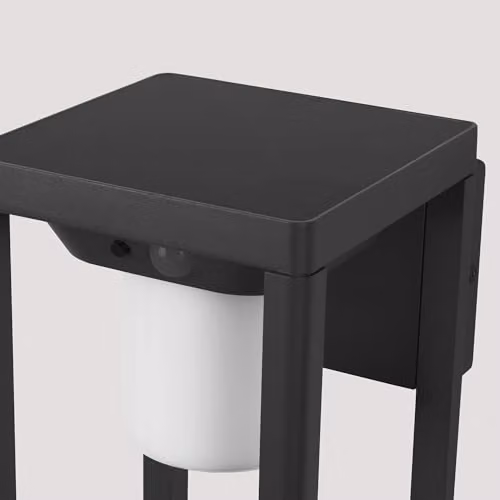 Netlighting Bow Solar LED Outdoor Wall Lantern in Urban Grey and Black with Warm White 3000K Light and IP44 Rating – 4