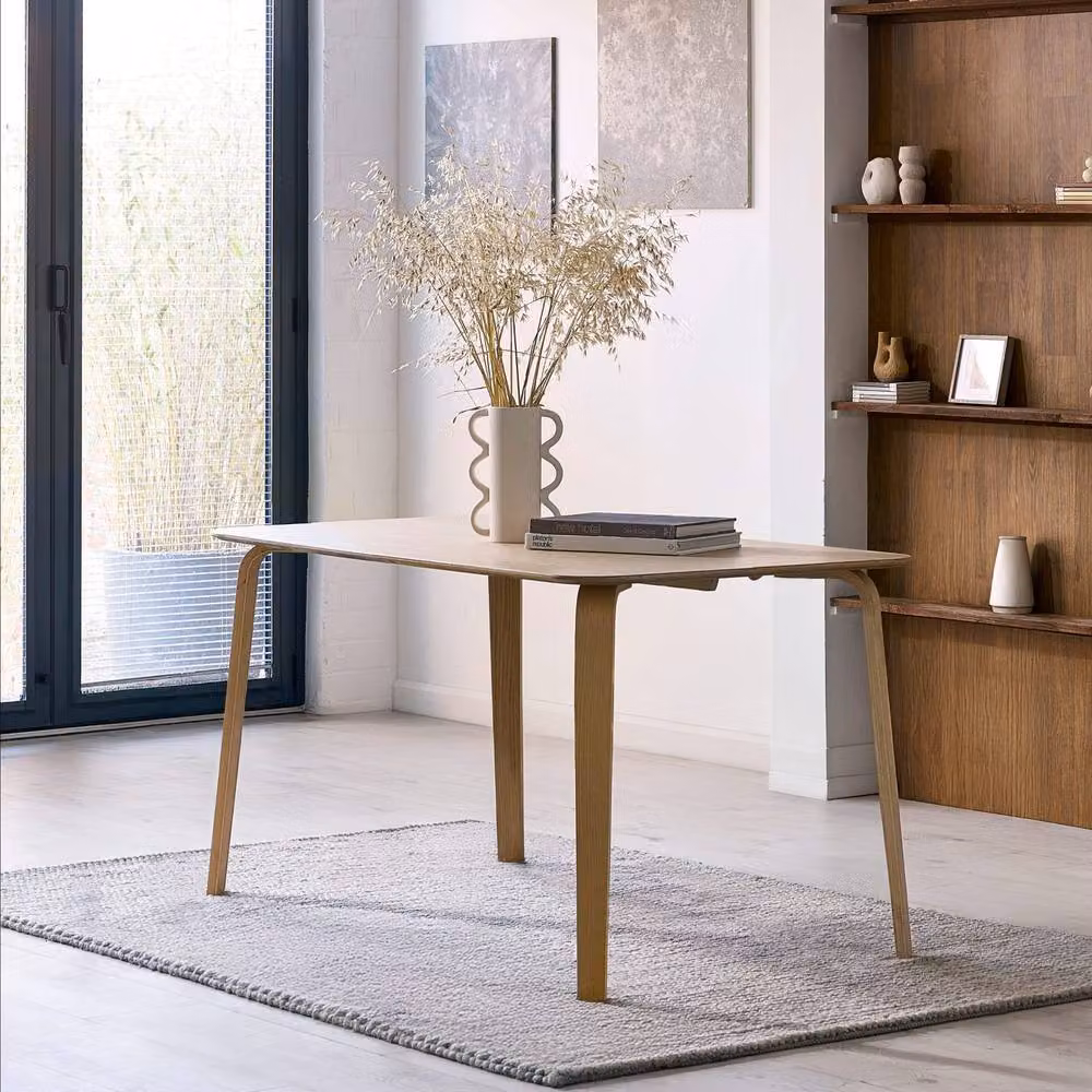 Cheshire Premium Kaito Scandinavian Oak Dining Table in Beige, W: 80 cm, D: 80 cm, H: 45 cm – 2