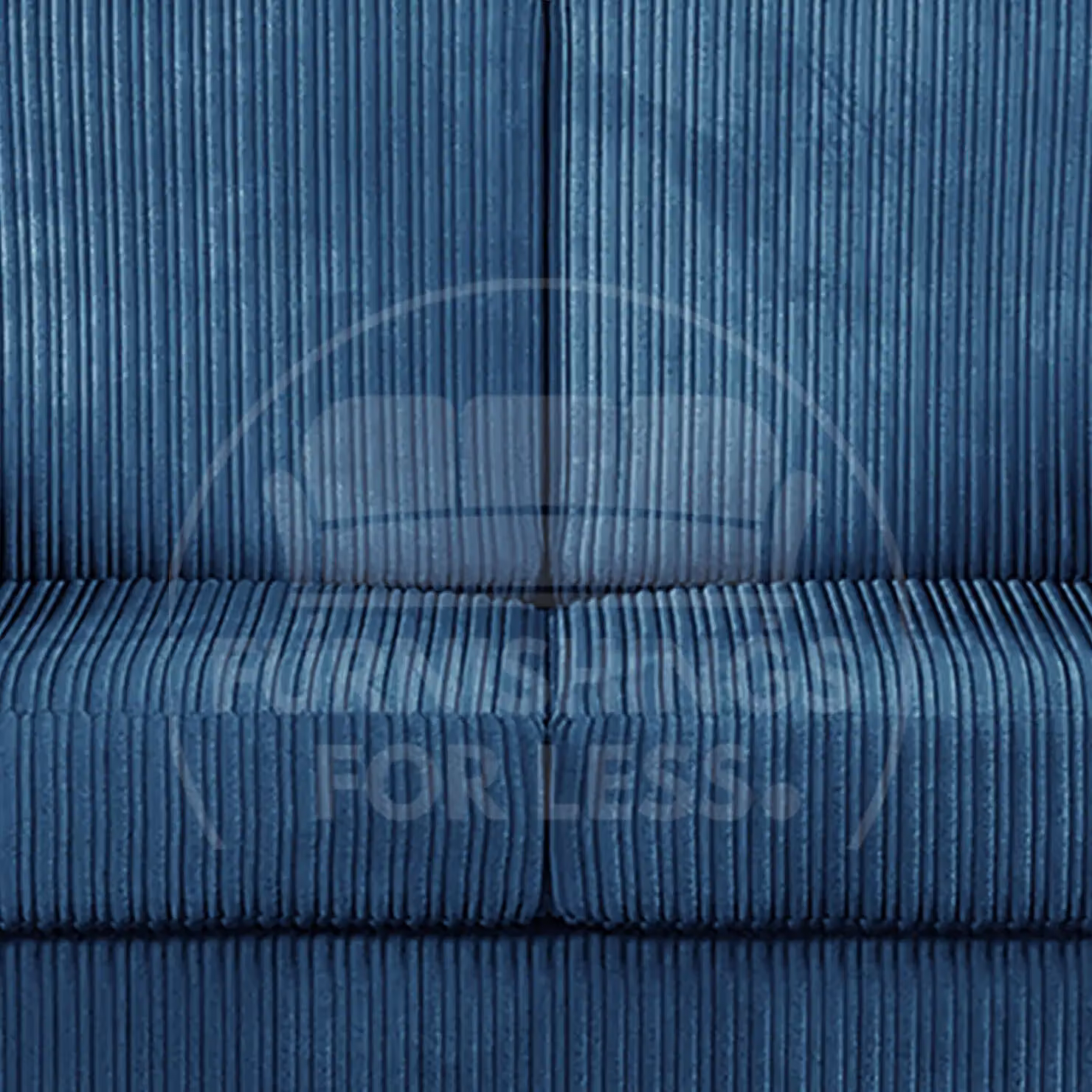 Furnishings For Less UK Ferguson 5 Seater L-Shaped Corner Sofa in Blue Jumbo Cord Fabric – 2