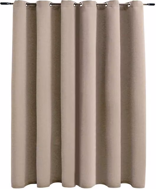 Berkfield Home Beige Blackout Curtain with Eyelets W: 290 cm, H: 245 cm – 1