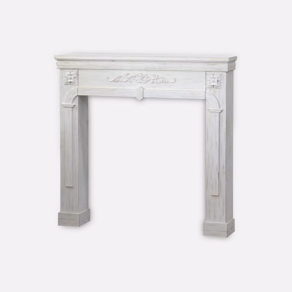 sweeek Decorative White Wood Fireplace Surround – 2
