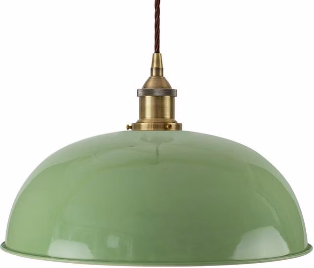 SE Home Worcester Pendant Light in Mint Green and Antique Brass
