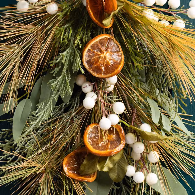 Scottish Everlastings Ltd Multicolour Christmas Hanging Swag with Orange Slices, 52 cm – 3