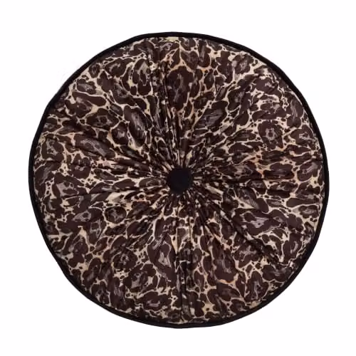 House of Llewelyn-Bowen Roxy Round Pleat Gold Filled Cushion, Diameter: 40 cm – 2