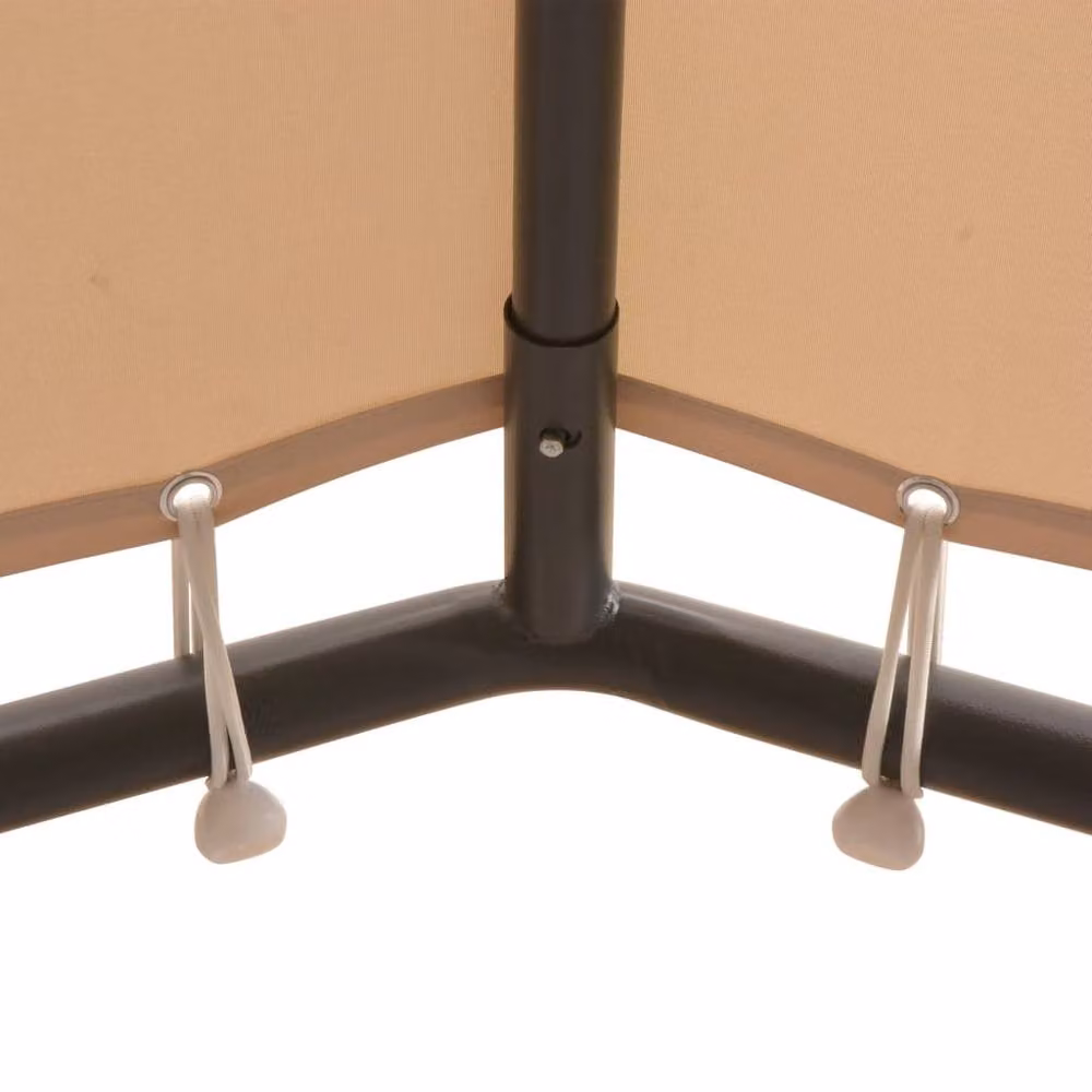Berkfield Home Gazebo Pavilion Tent Canopy in Beige with Steel Frame, W 300 cm x D 300 cm – 2