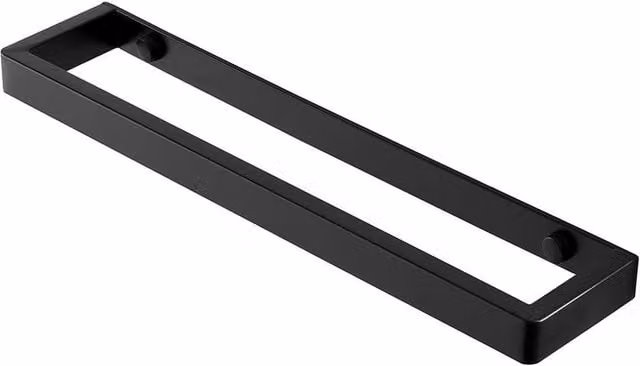 PAWNORA Wall Mounted Black Metal Towel Rail, W/D/H: 20 x 6 x 4 cm – 1