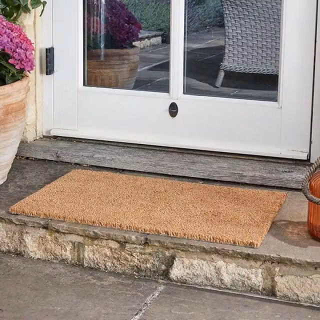 Garden Mile Heavy Duty Rectangular Coir Door Mat in Brown
