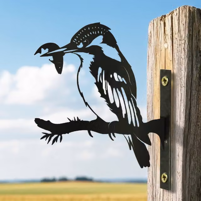Betley Butterfly Black Metal Wall and Fence Mounted Animal Decoration