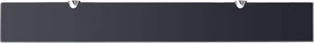 Berkfield Home Modern Floating Glass Wall Shelf in Black, W: 80 cm, D: 10 cm, H: 0.8 cm