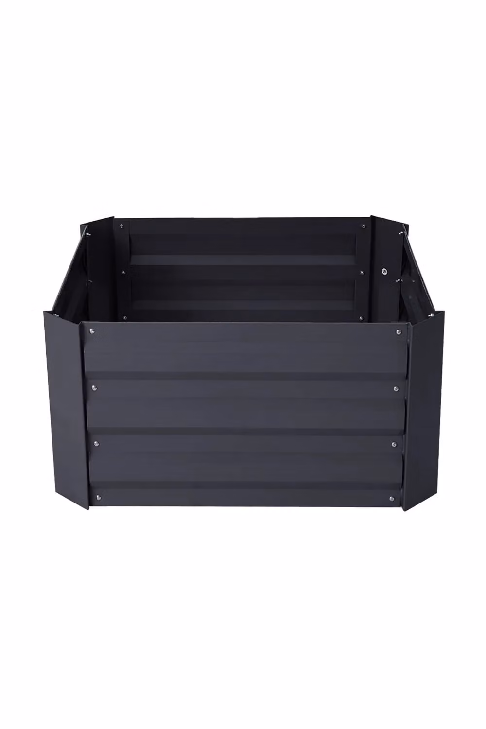 Garden Sanctuary Black Square Galvanised Steel Raised Garden Bed Planter Box – 2