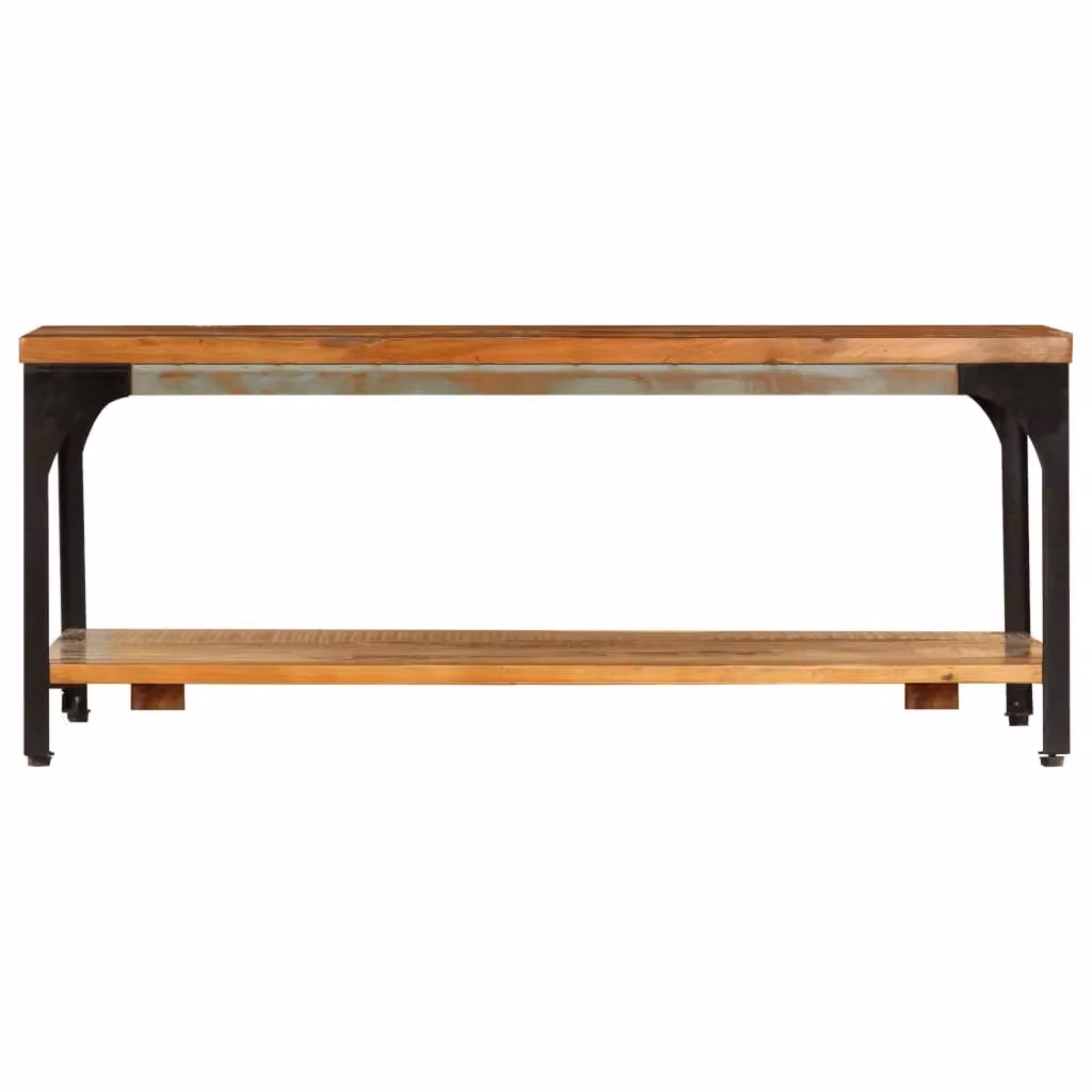 Berkfield Home Brown Solid Reclaimed Wood Coffee Table with Shelf W/D/H: 100 x 60 x 35 cm – 2