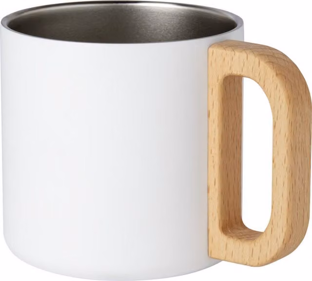 Seasons Bjorn White Stainless Steel Mug, 360ml