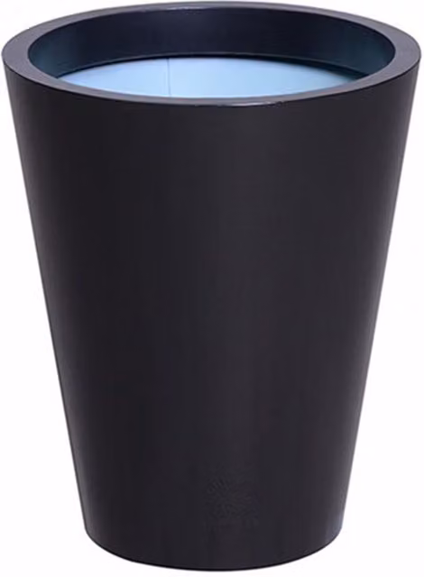 Primrose Black Galvanised Steel Cone Flared Garden Planter with Drainage, Diameter: 40 cm – 4