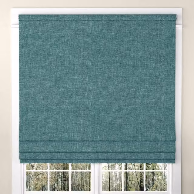 Ante Decor Fjord Made To Measure Blackout Roman Blind in Petrol Blue